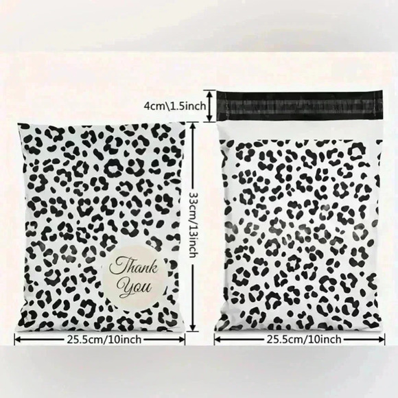 20 Pieces Leopard Print, 10”X13”, Durable Polyethylene Poly Mailer Bags - Picture 3 of 5